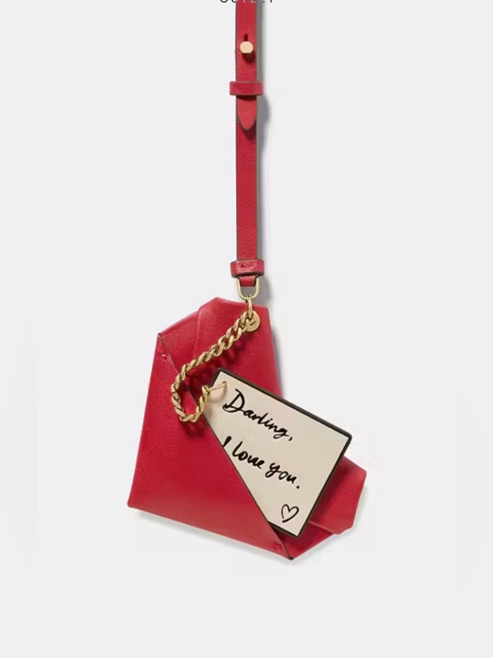 Kate Spade Yours Truly Origami Heart Bag Charm